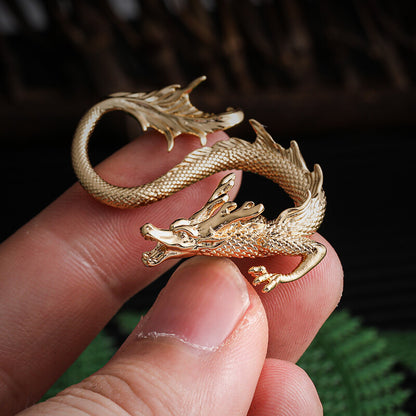 mini copper dragon statue on sales handmade craft artware table decoration China