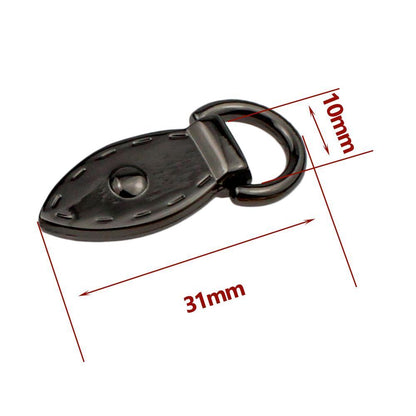 Bag Connector 20Pcs Metal Leaf Shape Leather Craft Anchor D-Ring Buckle W/ Screw