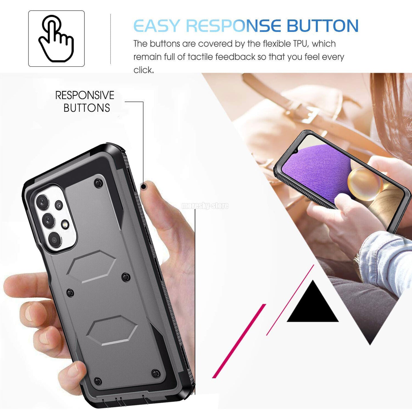 For Samsung Galaxy A32 5G Case New Dual Layer Rugged Hybrid Phone Cover + Stylus