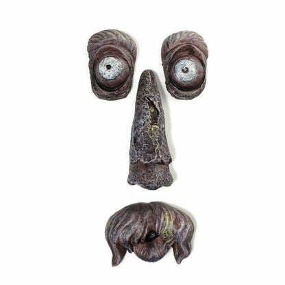 Tree Bark Face Halloween Outdoor Garden Statue Ghost Face Sculpture Decoration