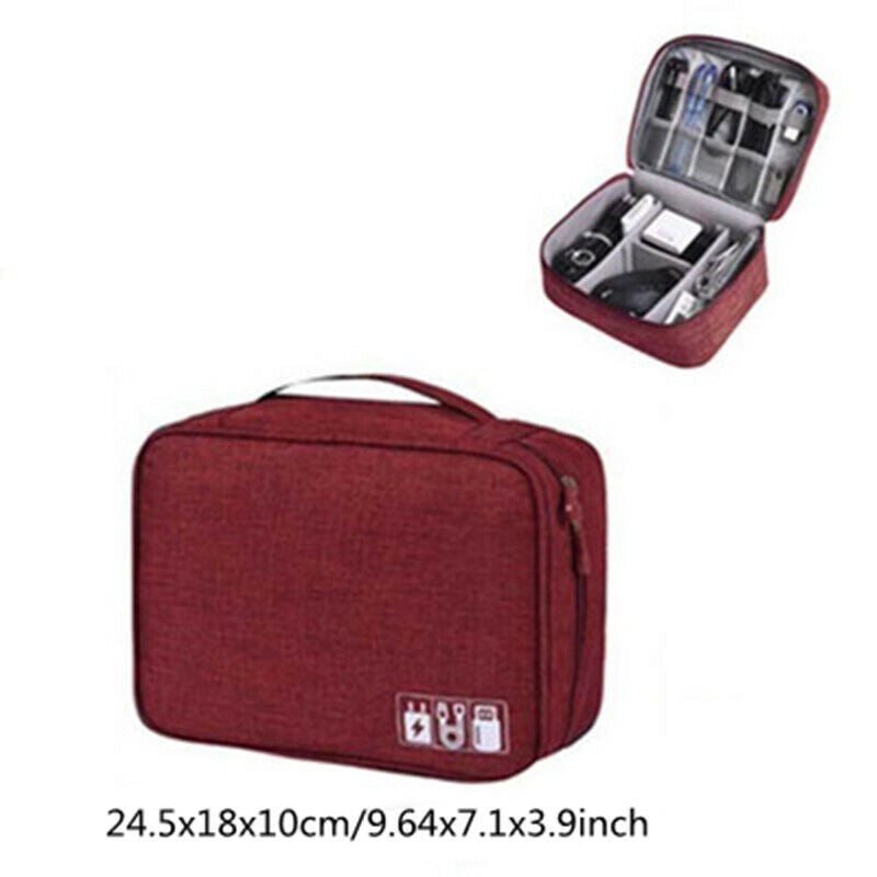 Travel Electronic Accessories Carrying Case for Digital Camera USB Organizer Bag