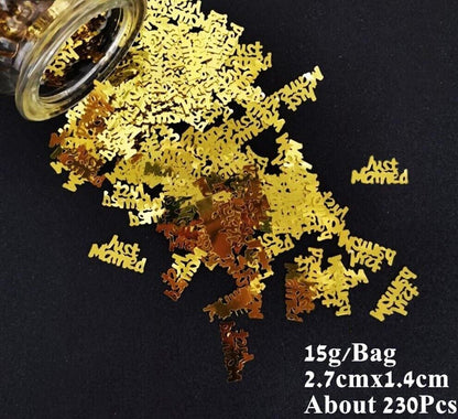 Confetti 15g Church Wedding Golden Pigeon Sequin Cross Bible Table Scatter Decor
