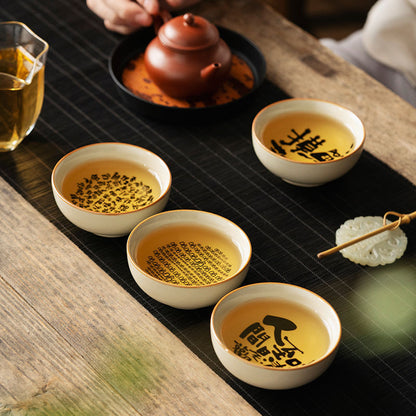 8.5CM Ceramic Tea Cup Master Cup Tea Cup Tea Set Porcelain Chinese Style
