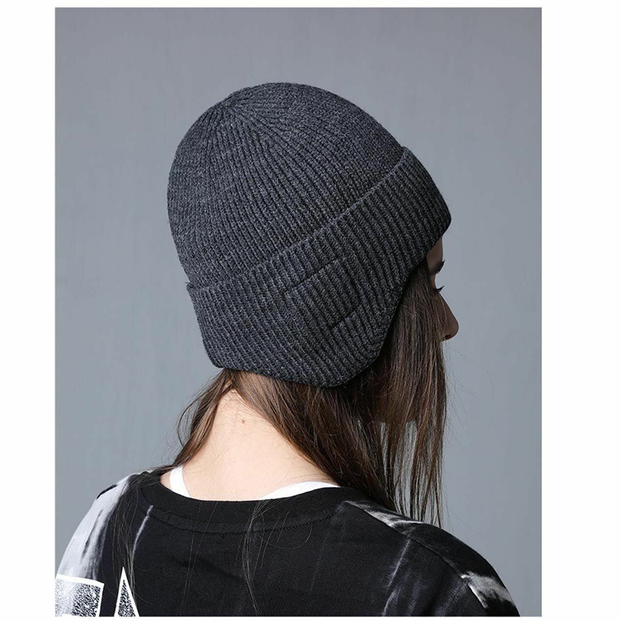 Bluetooth 5.0 Earphone Beanie Thermal Knitted Hat Ear Cover Wireless Headphone