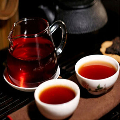 357g Puerh Tea Ripe Black Tea Gold Award Yunnan MengHai Arbor Tree Pu'er Cake