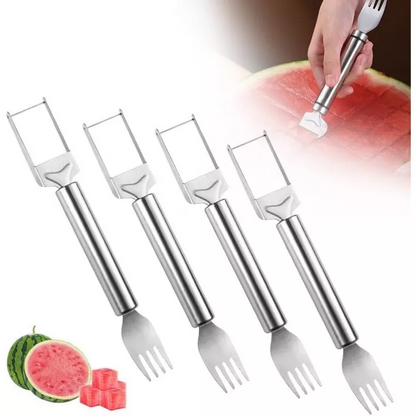 Lot Watermelon Slicer Cutter,2-in-1 Fork Stainless Steel Fruit Cutting Artifact