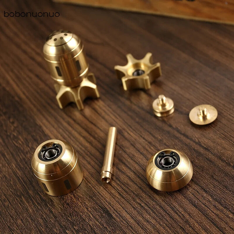 Brass Fingertip Gyro Torpedo Shape Stress Reducing Decorations