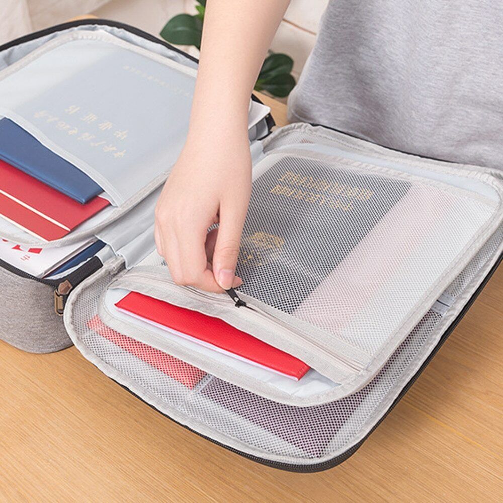 Storage Bag Large Capacity Multi-Layer Document Tickets Certificate File Storage