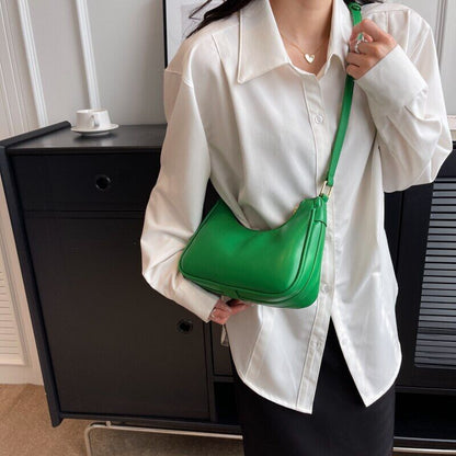 Pink Shoulder Bag Women Small Leather Crossbody Bags Handbag Underarm