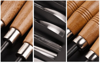 8 Pcs Hand Wood Carving Chisel Knife Detail Carpentry Woodworking DIY Tool