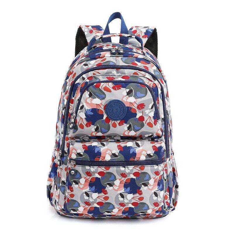 Backpack Large School Bags Anti-theft Nylon Waterproof Travel Rucksack Polyester