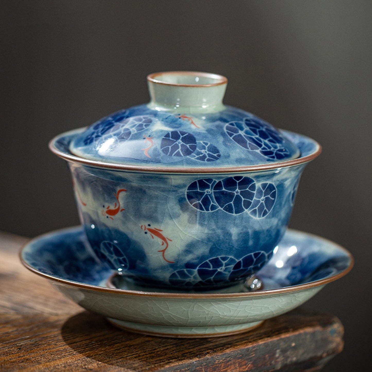 Teaset Ceramic Gaiwan Jingdezhen Craft Porcelain Tureen Covered Bowl Saucer Gift