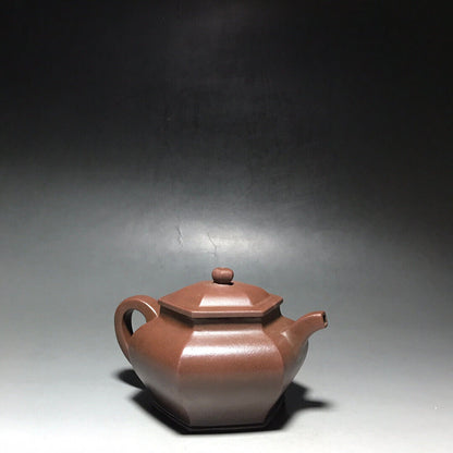 Chinese Yixing Zisha Clay Handmade Exquisite Teapot （六方壶 底款：金鼎商标）