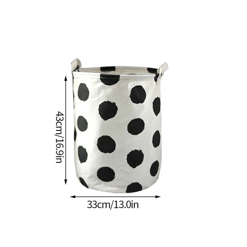 Laundry Basket Folding Dirty Clothes Organizers Storage Bag 50x40cm Cotton Linen