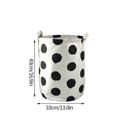 Laundry Basket Folding Dirty Clothes Organizers Storage Bag 50x40cm Cotton Linen