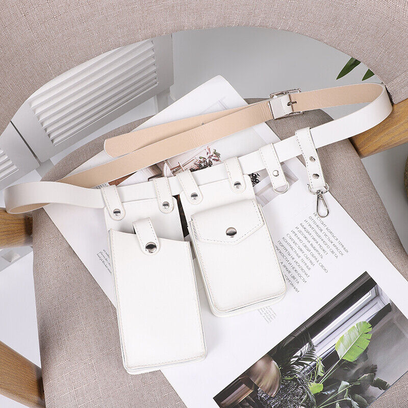 2 Piece Women's Belt Bag Waist Bags Female Leather Flap Crossbody Chest Bag