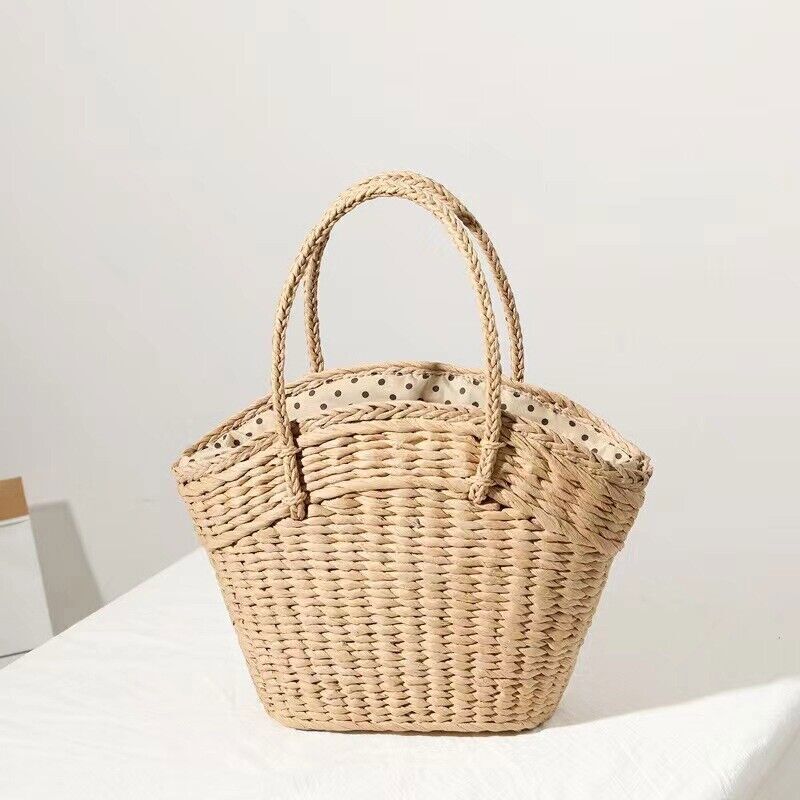 Straw Bag for Womens Summer Beach Bag Woven Tote Bag Large Rattan Shoulder Bag