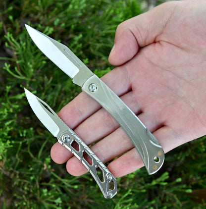 New Titanium Alloy Mini Knife Small Pocket Key chain Folding Knife Pendants Gift