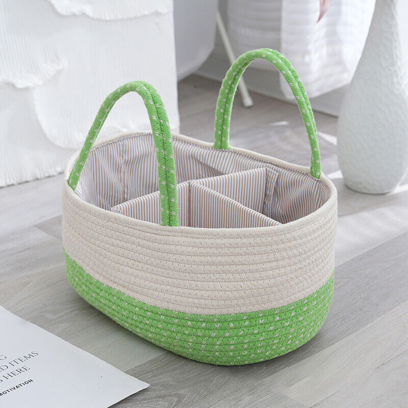 Cotton Baby Diaper Caddy Organizer Nursery Storage Bin Basket Mommy Handbag
