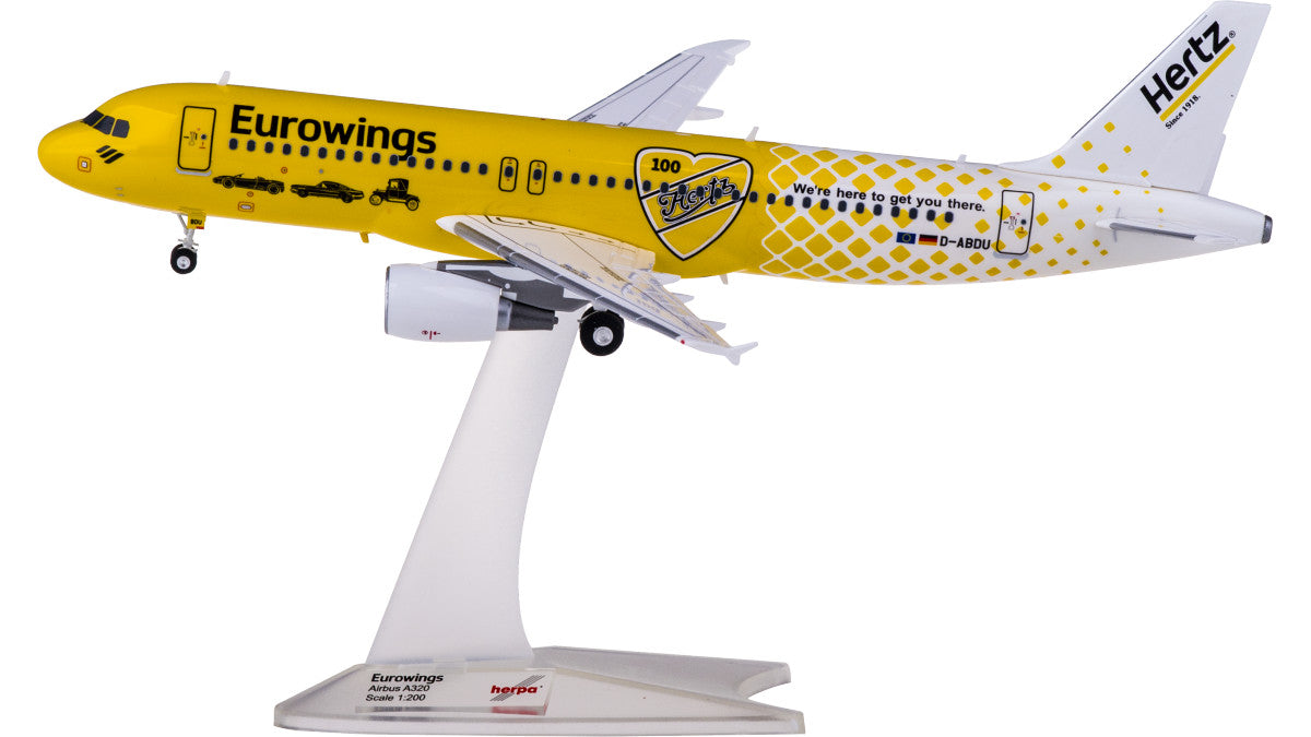 1:200 Herpa Eurowings AIRBUS A320 Passenger Airplane ABS Plastic Aircraft Model