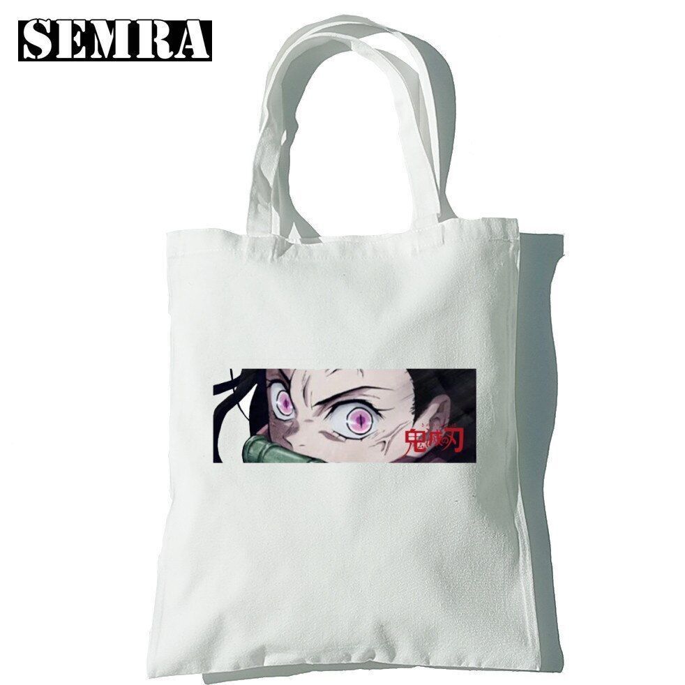 Canvas Tote Shoulder Bag Student Teacher Large Square Purse White / Black Pouch