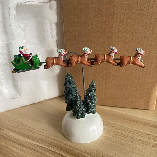 Multicolored Flaming Sleigh National Lampoons Statue Christmas Vacation Village