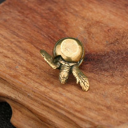 Brass Turtle Retro Style Cute Little Turtle Crafts Tea Pet Table Ornament