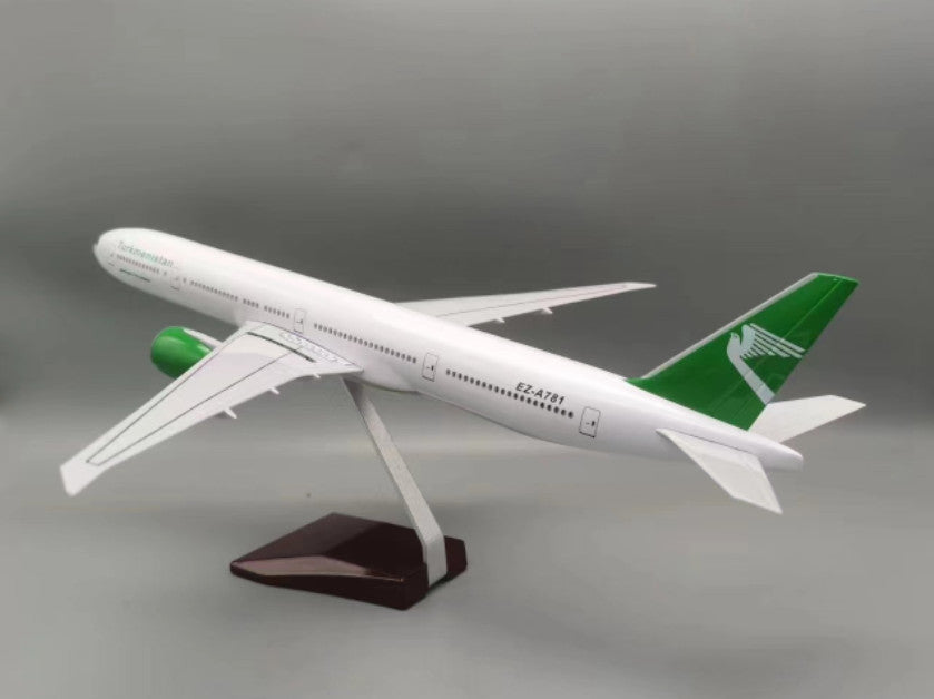 1:157 47CM Turkmenistan BOEING 777-300ER Airplane Landing Gear Resin Plane Model
