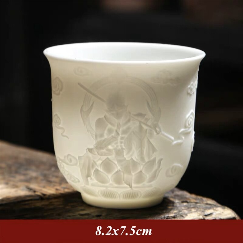 Ceramic Dragon Phoenix Teacup Zen Jade Porcelain Water Mug Creative Tea Cup