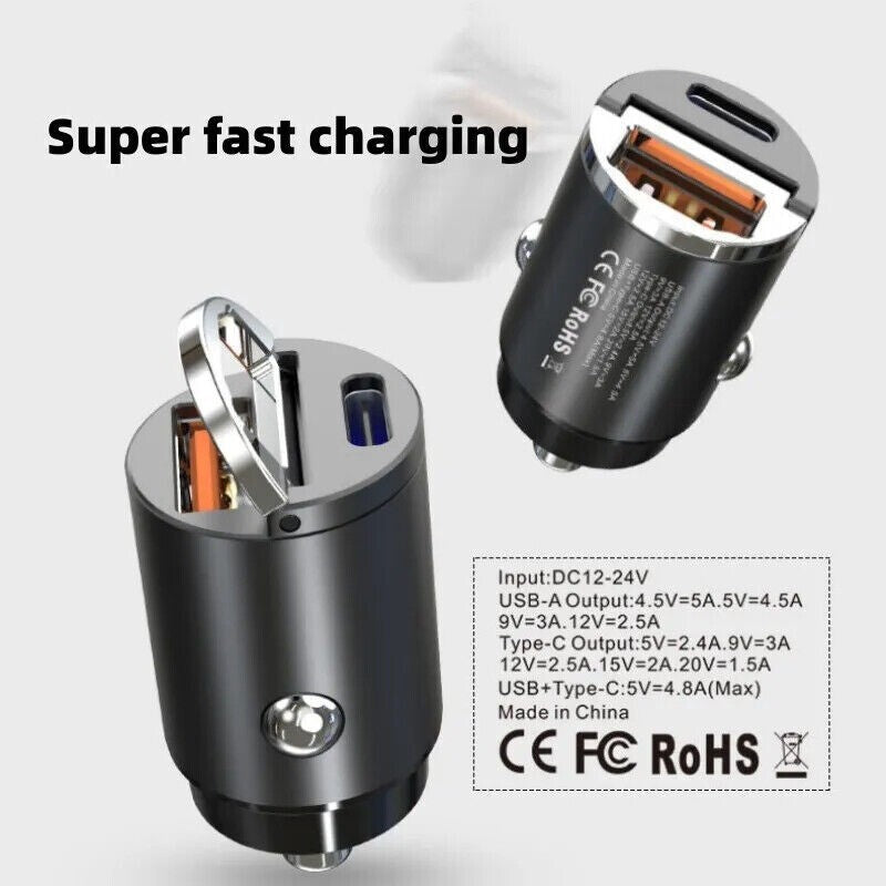 2 Port USB Super Fast Car Charger Adapter For iPhone Samsung Android Phone Lot
