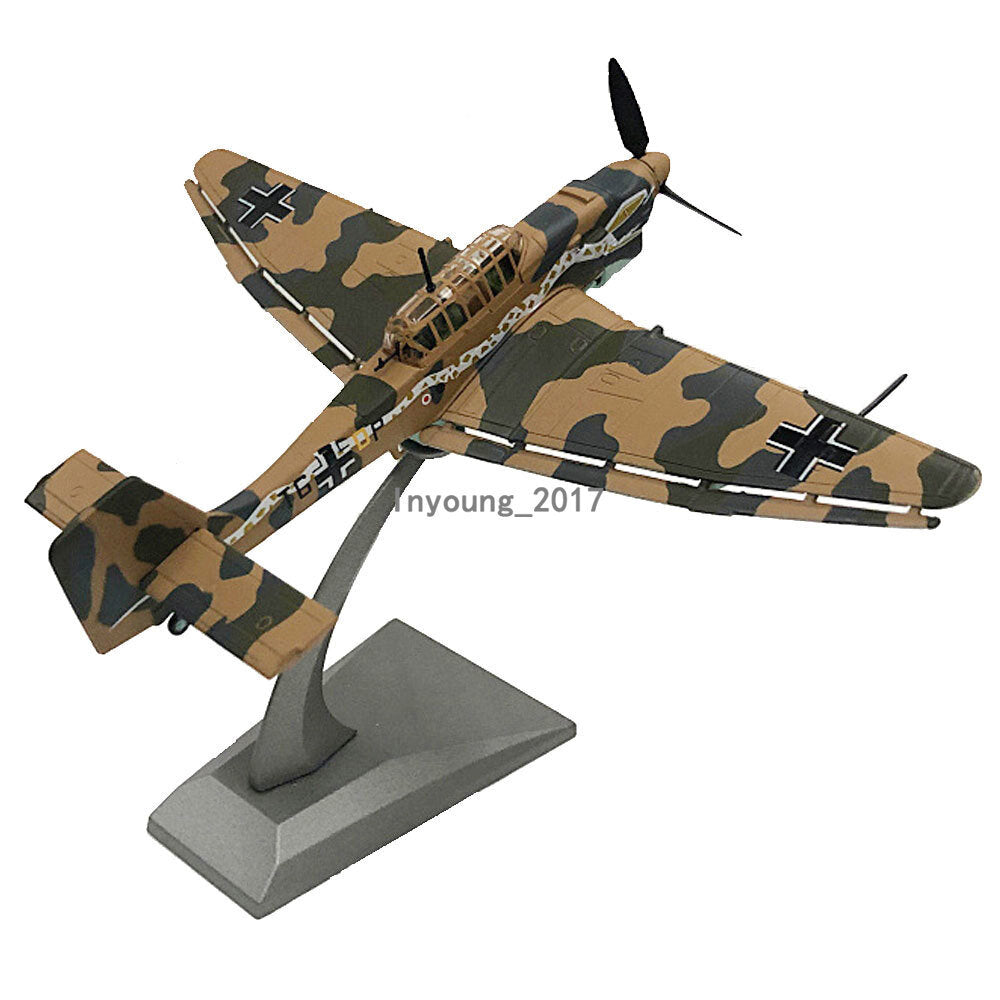 1:72 WWII Stuka JU-87 Fighter Airplane Model Metal Diecast Military Plane Model