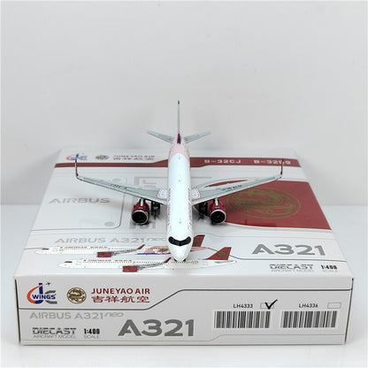 1:400 JC Wings JUNEYAOAIR AIRBUS A321neo Passenger Airplane Diecast Model