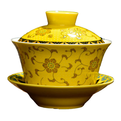 200ml Porcelain Gaiwan Brew Tureen Tea Bowl Kung Fu Tea Set Tea Ceremony Decor