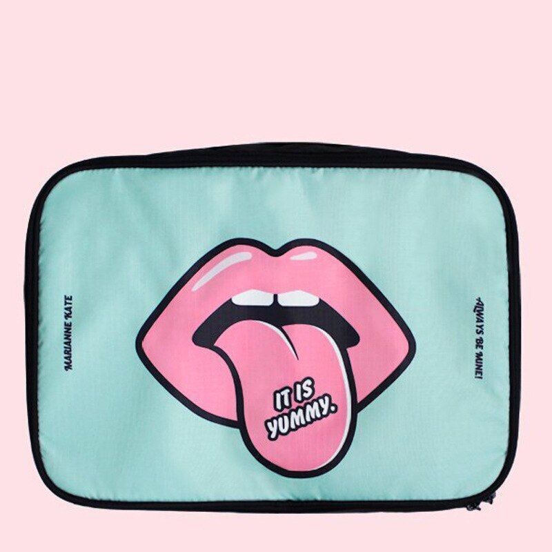 Travel Cartoon Cosmetic Bag Makeup Case Large Toiletry Storage Organizer Bag 1PC