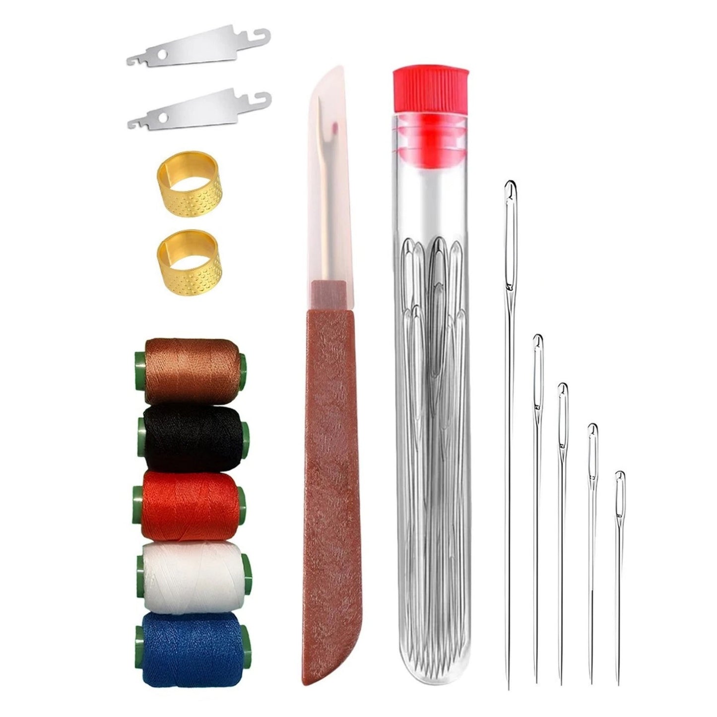 For Home 36 Piece Sewing Tool Set with Needles Threads Portable Repair Kit