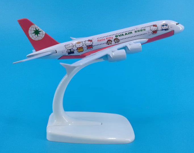 16cm EVA AIR AIRBUS A380 Passenger Airplane Aeroplane Diecast Aircraft Model