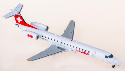 1:200 JC Wings Swiss Embraer ERJ-145LU Passenger Airplane Diecast Plane Model