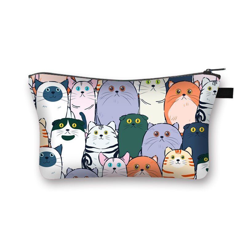 Cosmetic Bag Cartoon Toiletries Purse Small Clutch Makeup Handbag 13*15*21CM 1PC