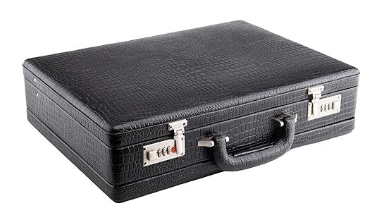 New Leather Travel Briefcase with Combination Lock Office Business Handbag