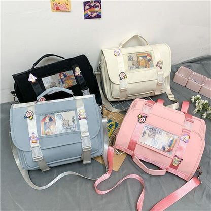 Backpack Double Waterproof Women School Bag Teenager Shoulder Pack 34*10*25 CM