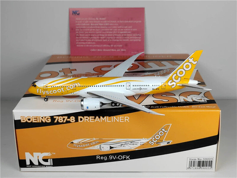 NG Models Scoot for BOEING B787-8 9V-OFK flyscoot DREAMLINER 1/400 Plane Model