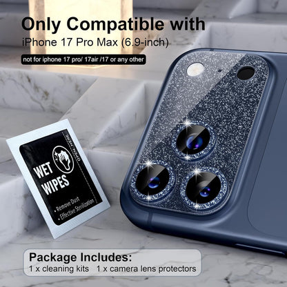 Compatible for Iphone 17 Pro Max Camera Lens Protector, Bling Camera Cover with
