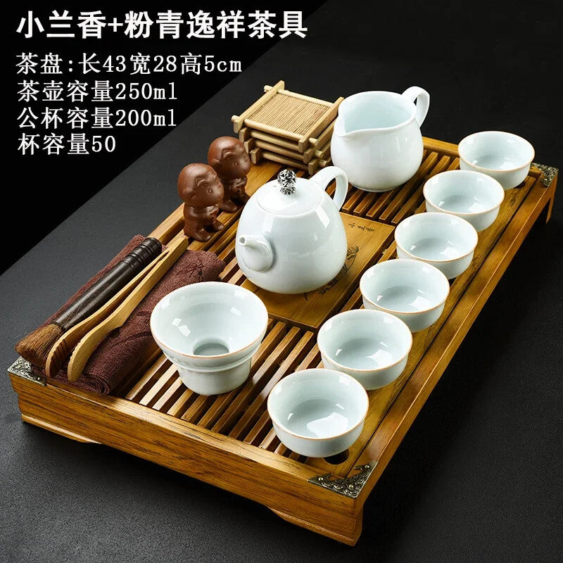 Purple Clay Chinese Tea Cup Set Porcelain Vintage Simple Kung Fu Luxury Tea Set