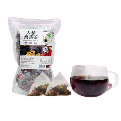 Date Tea for Men Energy and Wellness Support Ginseng Mulberry Goji Berry Red