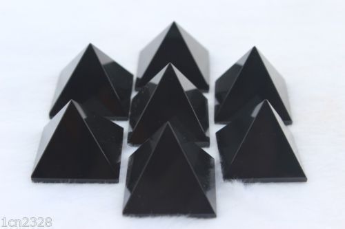 10pcs NATURAL OBSIDIAN CRYSTAL PYRAMIDS POLISHED HEALING WHOLESALE AAA