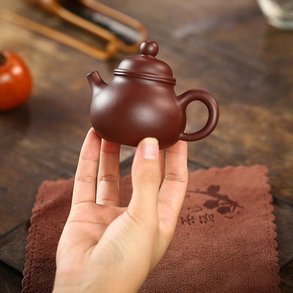 100ml Small Tea Pot Real Yixing Zisha Purple Clay Marked Kungfu Tea Pot Rongtian