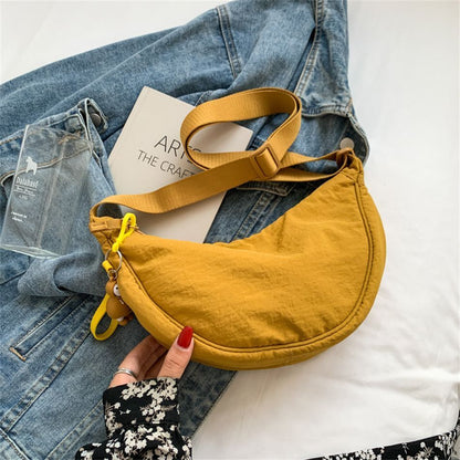 Hobos Side Shoulder Bag Nylon Plus Cotton Messenger Bag Travel Handbag 31*15*9CM