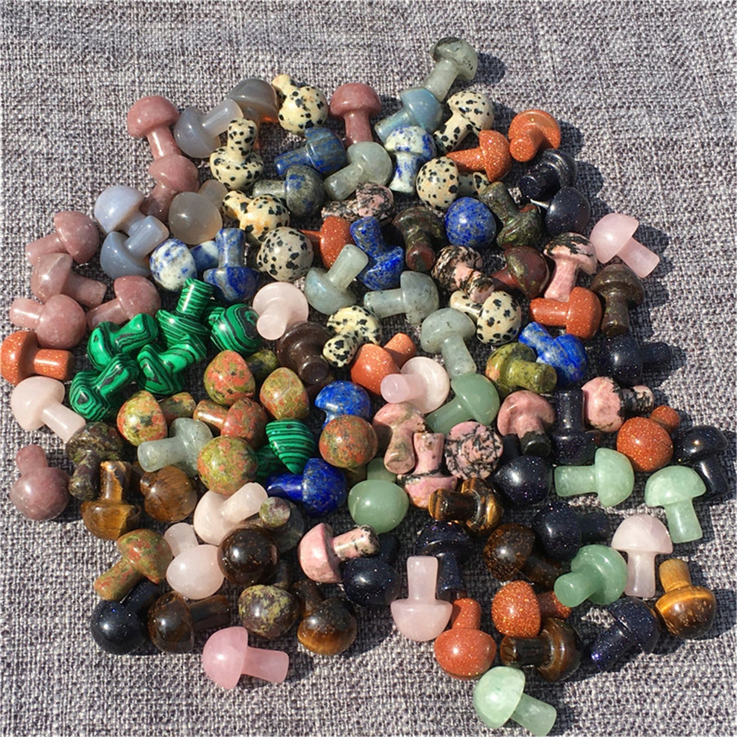 A lot 15MM+ Natural mushroom Quartz Crystal Carved Polishing Wholesale Healing-5
