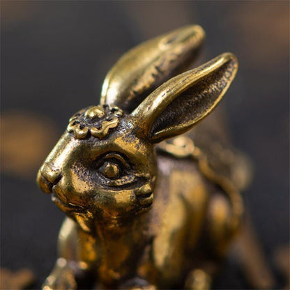 NewSolid Brass Figurine Vintage Animal Tea Pet Ornament Keychain Miniature