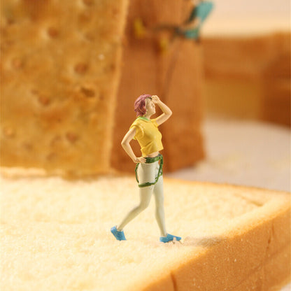 1/64 Rock Climbing Figure Model City Scene Display Props Model Accessory